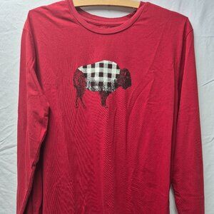 Columbia Medium Red Long-Sleeve T-Shirt Buffalo